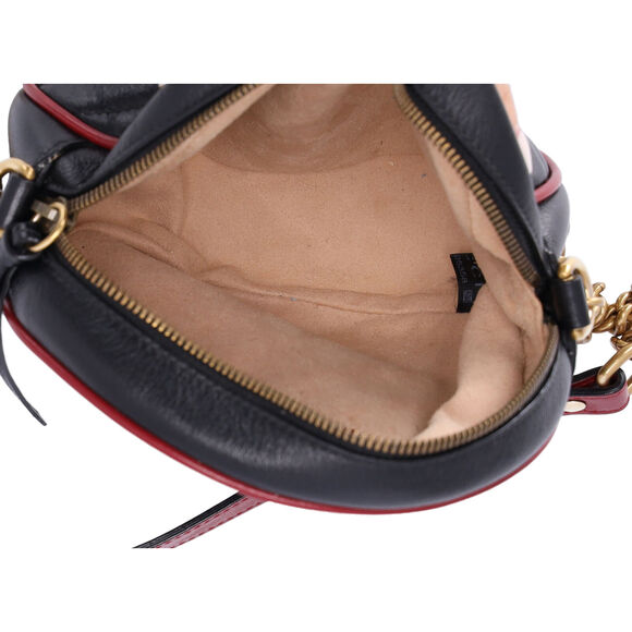 Gucci Mini Torchon GG Marmont Round Crossbody Bag Black - Picture 8 of 9